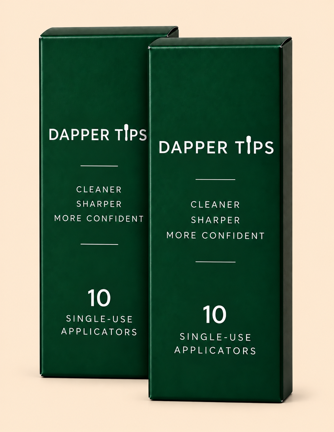2 Boxes of 10 — Dapper Tips box packaging